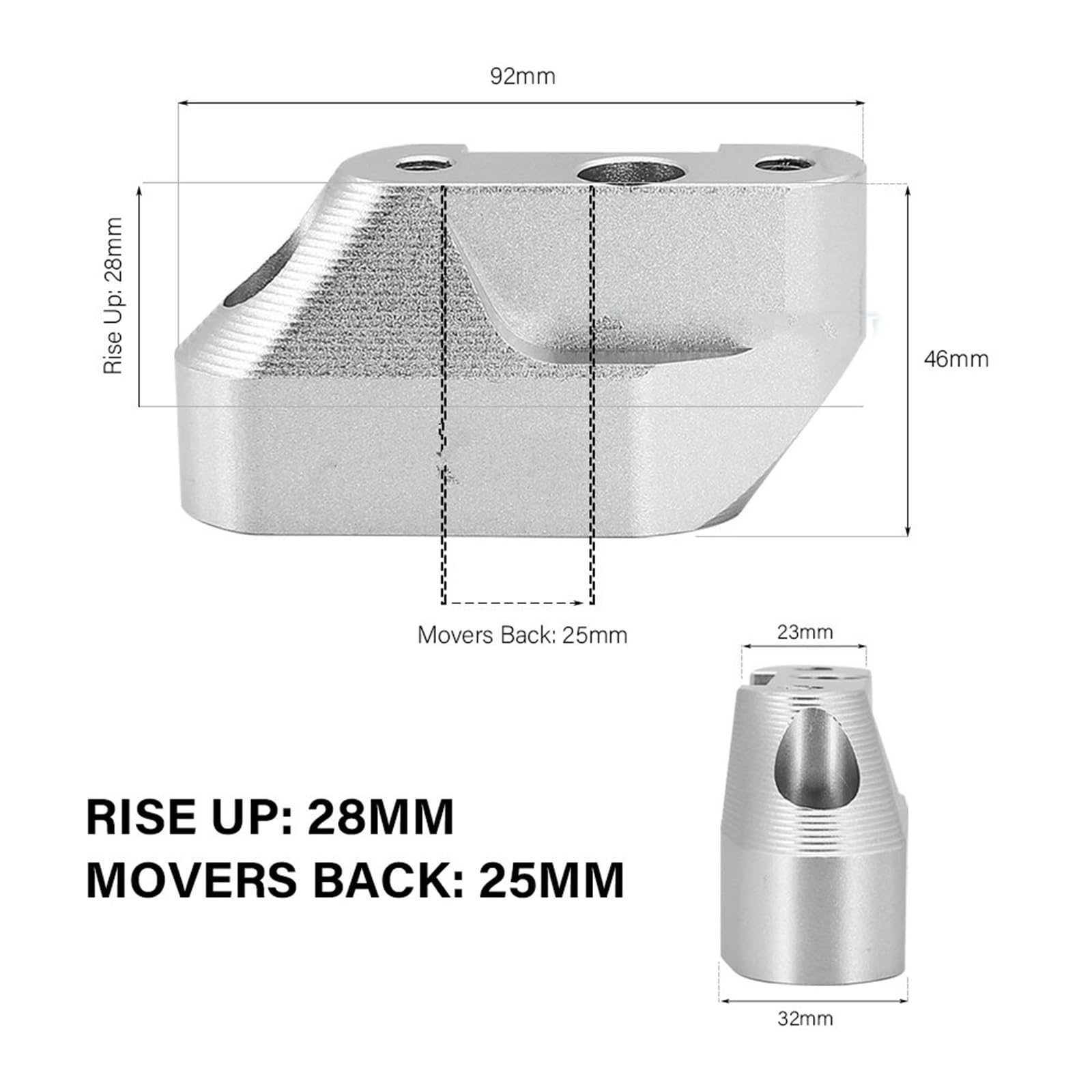 Rialzo Manubrio In Alluminio Per BMW R1200RS (2015-2020) E R1250RS (2019-2021) – Alza E Arretra, Montaggio Semplice
