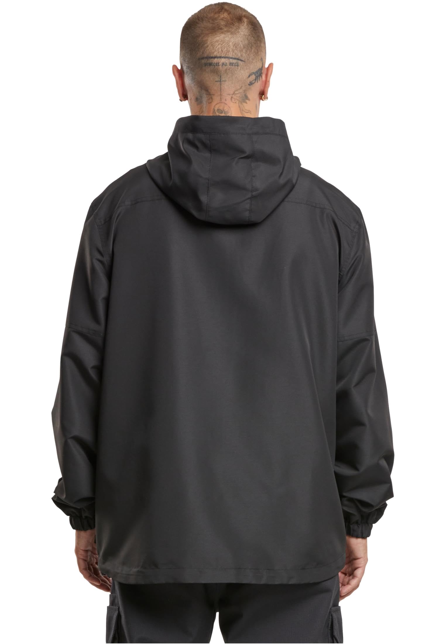 Brandit Light Windbreaker Frontzip Giacca a Vento Leggera da Uomo con Zip Frontale, Nero, 6XL