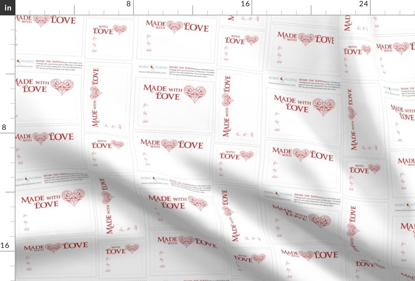 Spoonflower Fabric - Quilt Love Label Printed on Upholstery Velvet Fabric Fat Quarter - Upholstery Home Decor Bottomweight Apparel