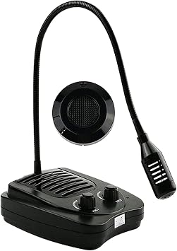 CHROX Dual Way Window Intercom System, Anti-Interference Window Glass Speaker,Voice Interphone,for Store,Office,Hospital,Securities Company,Restaurant [Energy Class A]