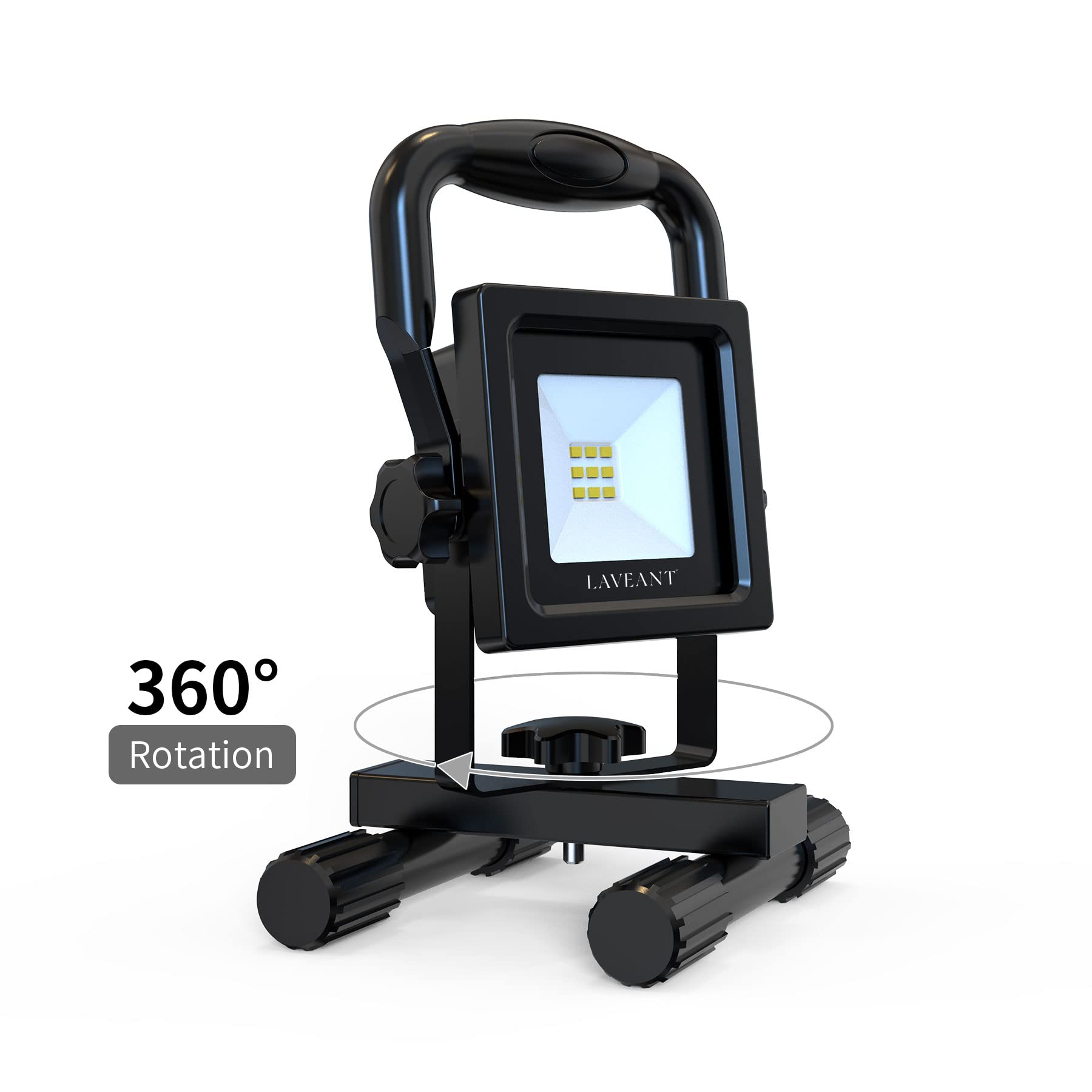 Wiederaufladbare LED-Arbeitsleuchten, 10 W, 2200 mAh, 600 Lumen, tragbar, neigbar, wasserdicht, Flutlicht mit Ständer, Herren-Werkzeuge für Garage, Outdoor, Camping, Wandern, Autoreparatur