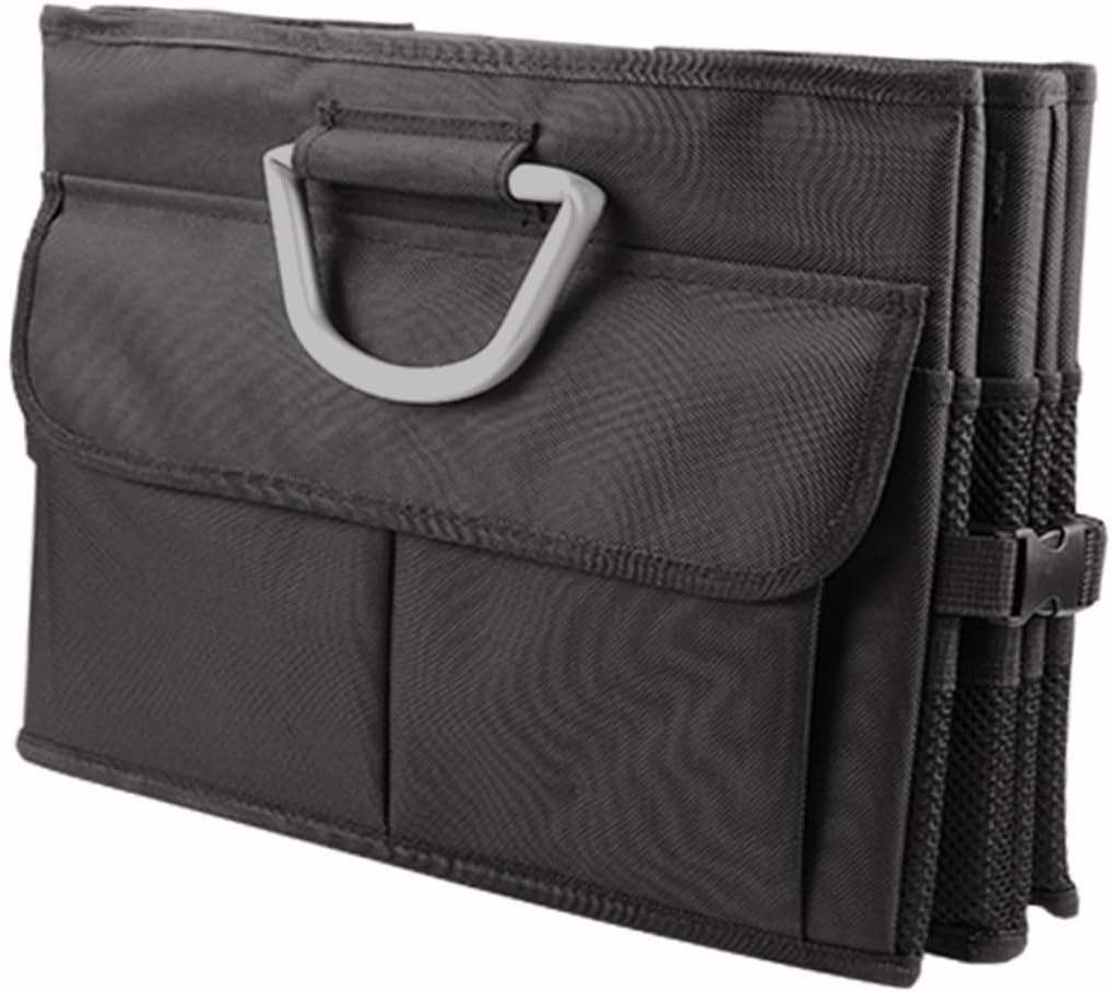 VALICLUD Car Foldable Container Trunk Organizer with Lid Black Collapsible Storage Box for Suv and Sedan Car Trunk for Automotive Interior Accessories
