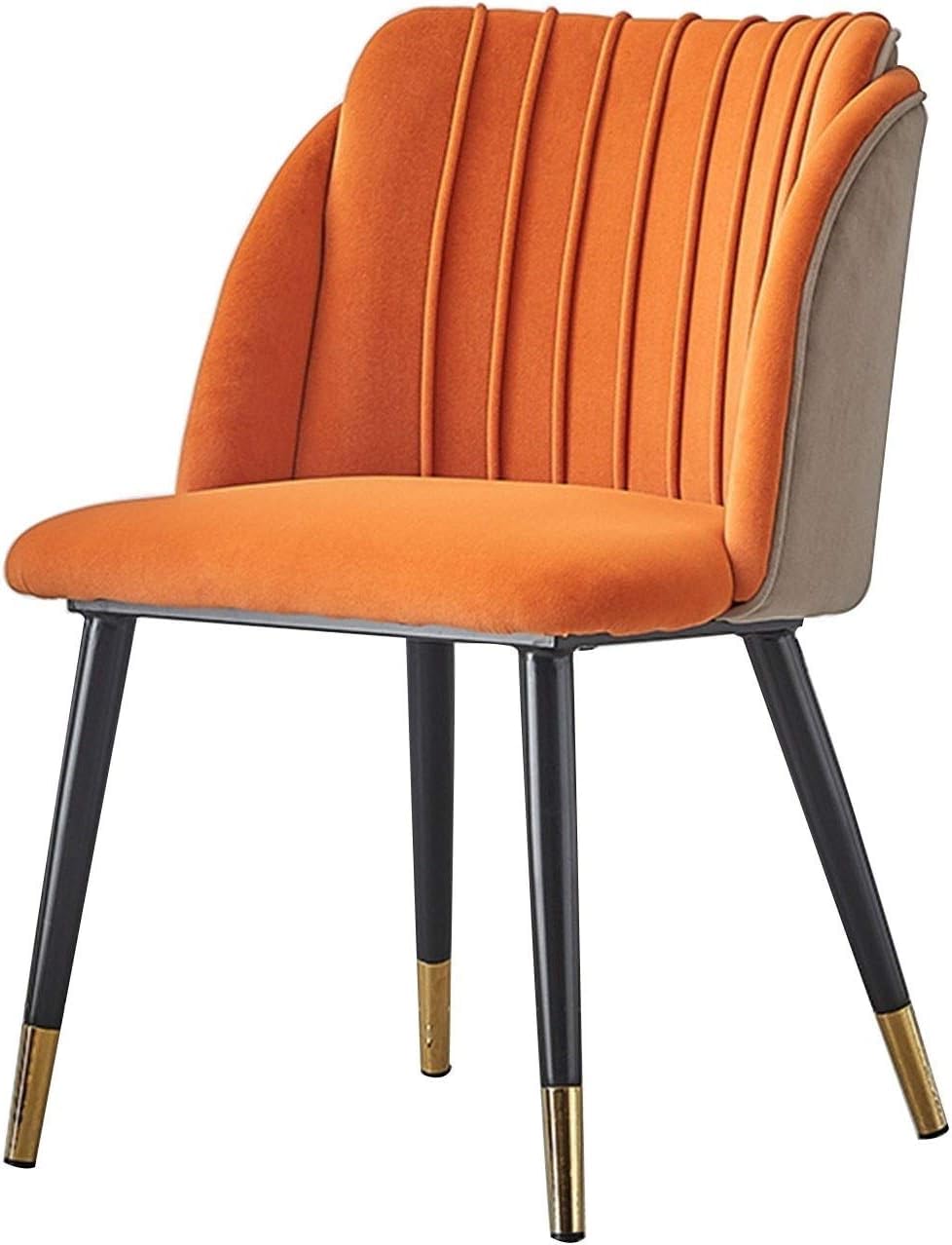 Chaise en velours haut de gamme, flanelle et pieds en métal robustes