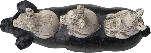 Miniatura 3 de Pacific Giftware Animal Farm Barnyard - Estatua de figura de resina apilada en cerdo