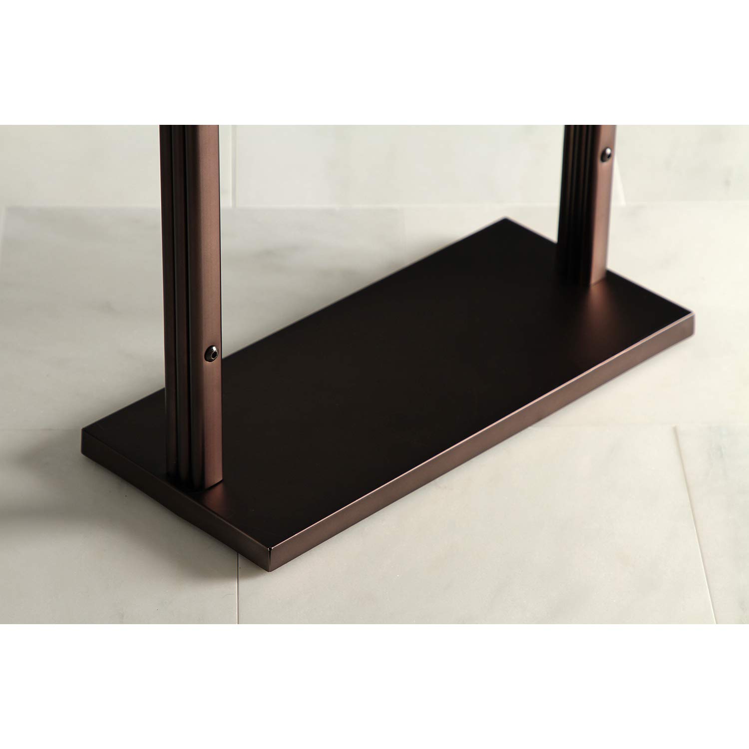 Kingston Brass Neapel 5-teiliges Badezimmer-Set – In ölgeriebener Bronze, Mit Handtuchhaltern, Haken & Toilettenpapierhalter