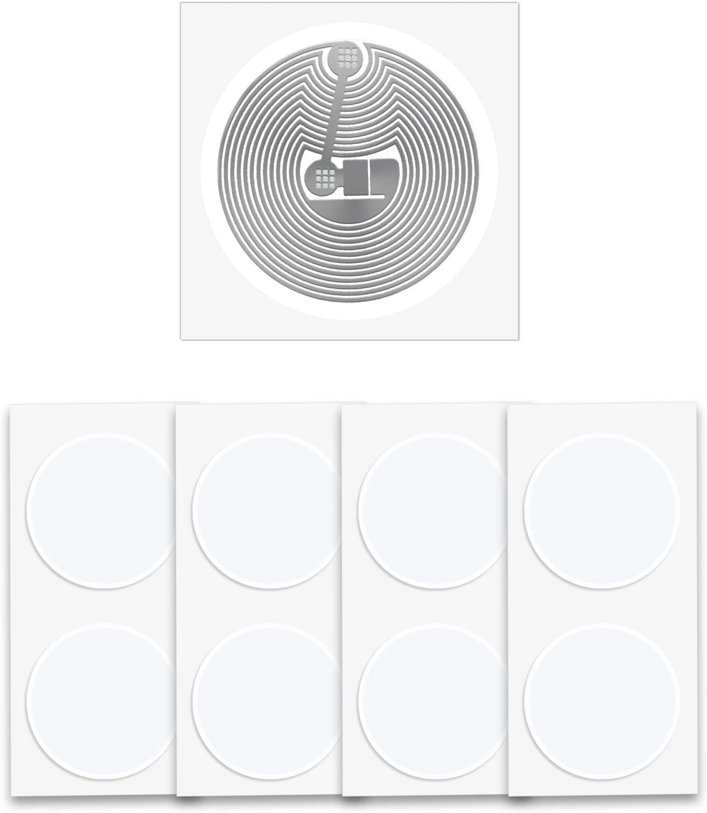 20PCS NTAG216 NFC Tag Stickers, Rewritable 216 Labels 25mm (1inch) Round, 13.56MHz RFID Tag 888 Bytes of Memory