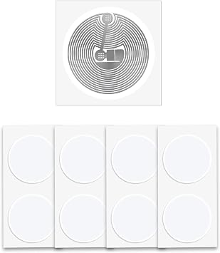 20PCS NTAG216 NFC Tag Stickers, Rewritable 216 Labels 25mm 1inch Round, 13.56MHz RFID Tag 888 Bytes of Memory