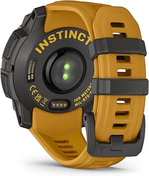 Garmin Instinct 3 – 45 mm, Turuncu/Gri | Güneş, sağlam dış mekan tasarımı, dahili el feneri, alp acele koleksiyonu sınırlı sayıda renk