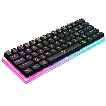 Redragon K605 Alien Giant Mechanical Gaming Keyboard, Super Big 61 Keys & Outemu Blue Switch, RGB LED Backlit Ergonomic Wired Type-C Full Key Conflict Free Anti-Ghosting NKRO Keyboard