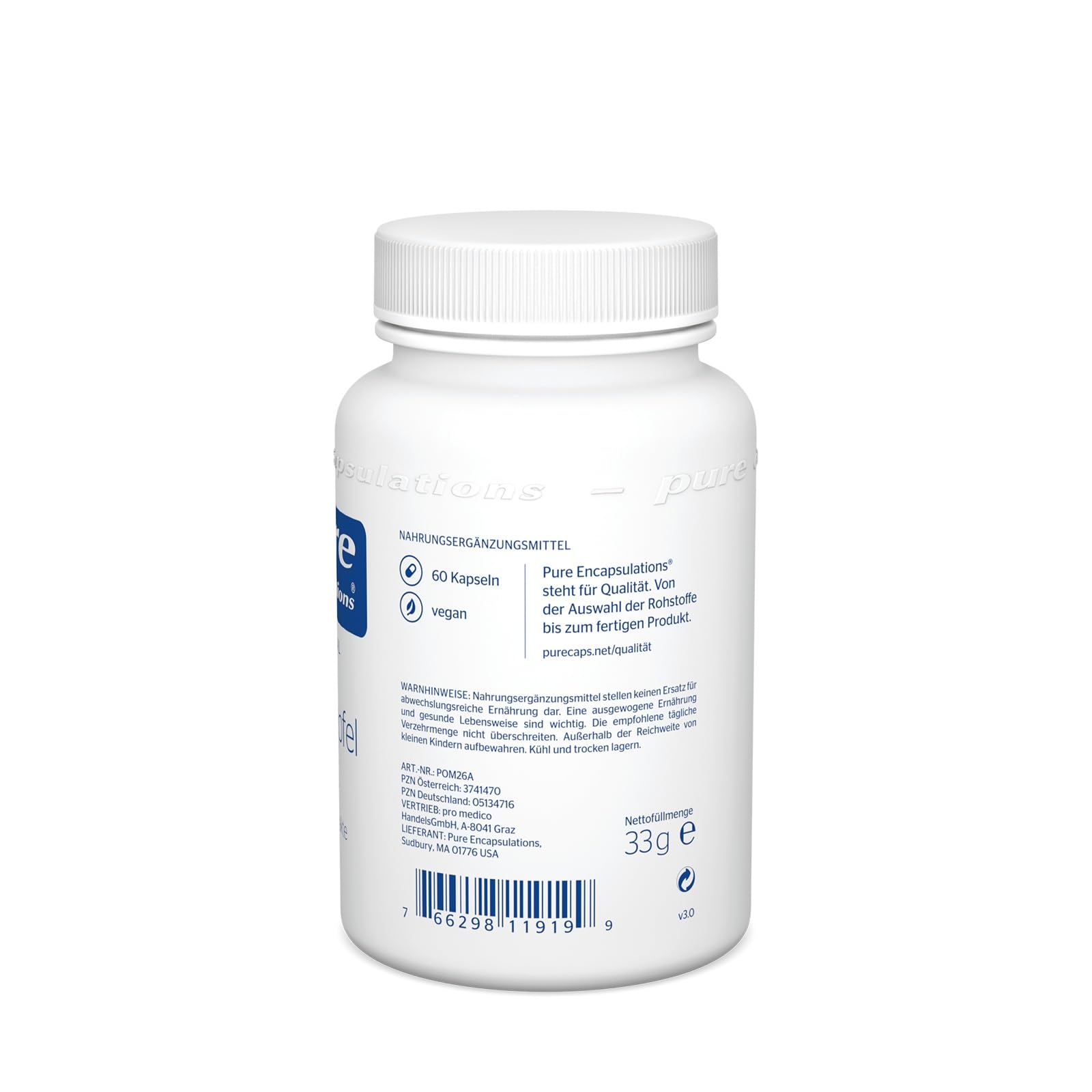 Pure Encapsulations - Granatapfel Plus - Hochwertiger Granatapfel Extrakt - Mit Acai-, Cranberry- und Heidelbeerextrakt - 60 Kapseln