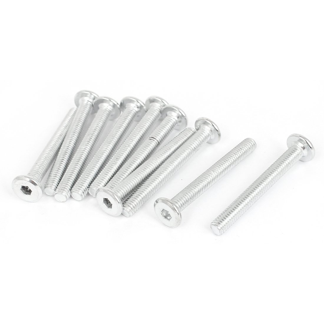 Uxcell Silver Sourcingmap M6x50mm Countersunk Flat Head Socket Hexagon Key Bolts Screws 10 Pcs
