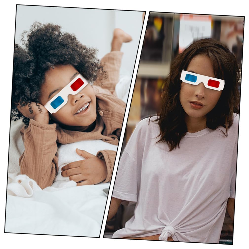 VANZACK 30 Pezzi Occhiali 3d in Cartone Anaglifi Lenti Rosse e Blu, Usa e Getta Leggeri e Adulti, Accessori per Cinema Domestico e Visione Video Spettacolari