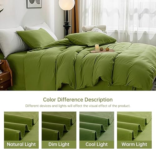 Miniatura 9 de JELLYMONI Juego de funda de edredón naranja 100% algodón lavado, juego de cama suave de lujo de 3 piezas con cierre de cremallera. Funda de edredón