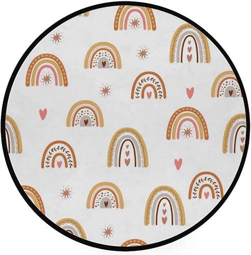 Hapuxt Alfombras redondas de 36.2 pulgadas para interiores, ultra suaves, súper absorción de agua, cómodas alfombras de entrada para sala de estar,