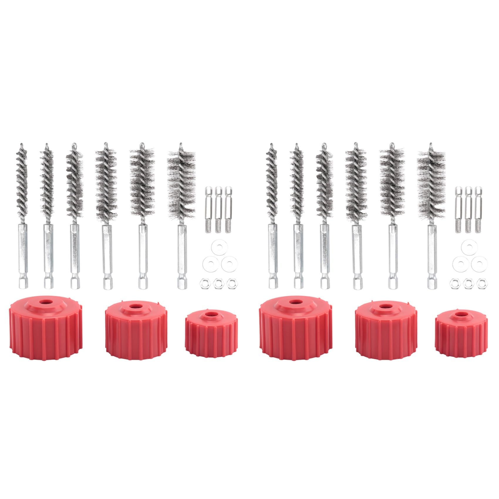 Jnchdghwa Photo Color 2X Copper Pipe Cleaner Set For Power Drill, Tube Cleaning Brush, Cleans Copper Pipes Tubes And Fittings For Soldering