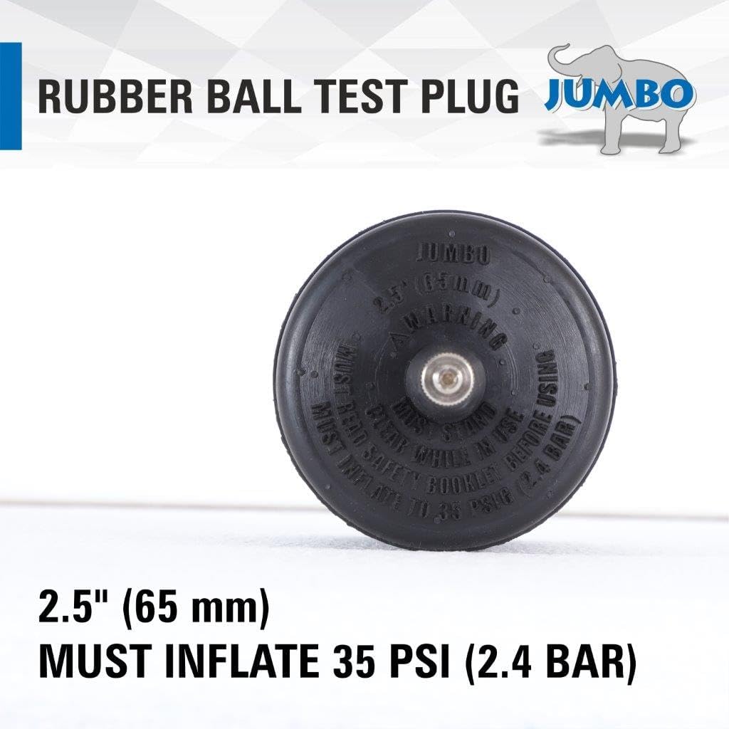 Jumbo Rubber Ball Inflatable Test Plug Size 2-1/2''