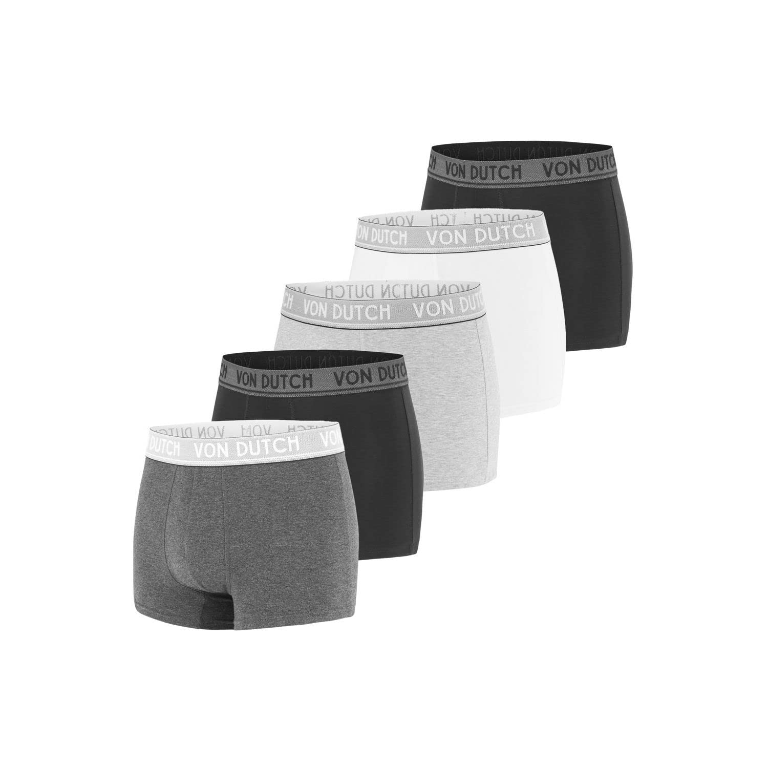 Von Dutch Men's Cotton Boxer Shorts Stretch and Breathable (Pack of 5)