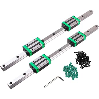 HGR20 Linear Guide Set 2 Pieces HGR20-1000 mm Linear Guide Rail + 4 Pieces HGH20 Sliding Block for Electrical Devices Milling CNC Rounters Slider Block 3D Printer