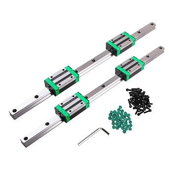 HGR20 Linear Guide Set 2 Pieces HGR20-600 mm Linear Guide Rail + 4 Pieces HGH20 Sliding Block for Electrical Devices Milling CNC Rounters Slider Block 3D Printer