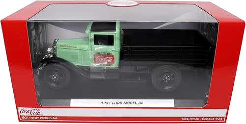 Miniatura 4 de Motor city classics Coca-Cola Diecast coleccionable  Ford Modelo AA 1931 (versión verde) escala 124 424024 con licencia oficial