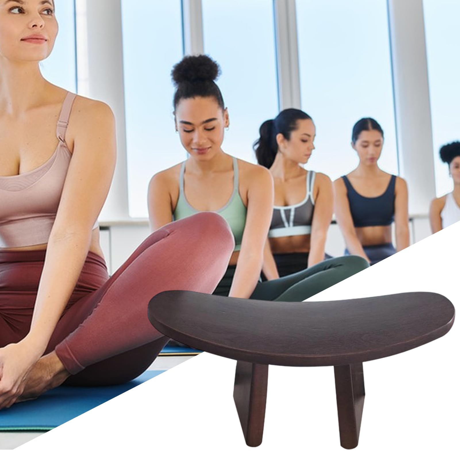 Générique Tabouret Méditation, Chaise Genoux Méditation en Bois, Banc Méditations Ergonomiques Siège Chaise Yoga Genoux Et Assis, Prière Pliable Portable Selles Méditations Genouxs Banc
