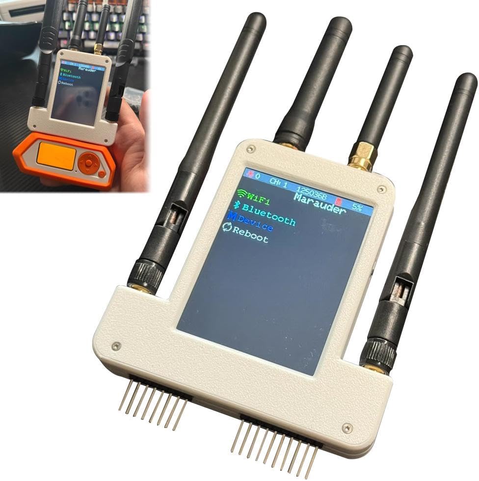 The external module being attached to the Flipper Zero device, showing the alignment of the GPIO pins.
