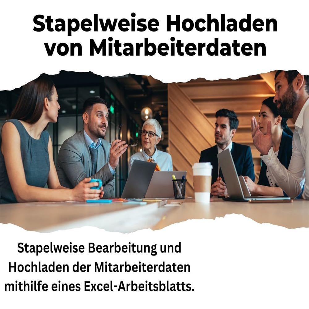 Zeiterfassungssystem, Deutsche Sprache, Keine Monatlichen Gebühren, Automatischer Pausenabzug, Überstundenberechnung, Fingerabdruck & RFID Leser, Stempeluhr, Arbeitszeiterfassung