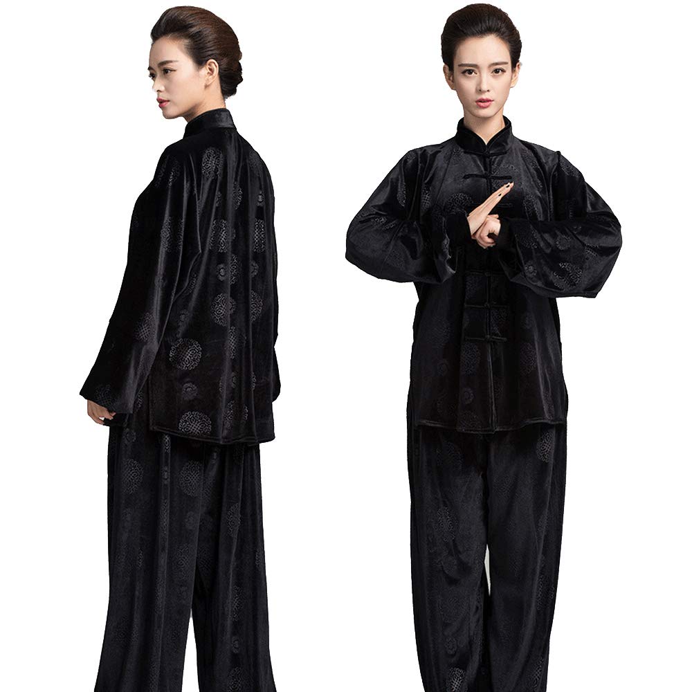 Tenue de Tai Chi chaude en velours pour vos séances matinales de Taijiquan en plein air