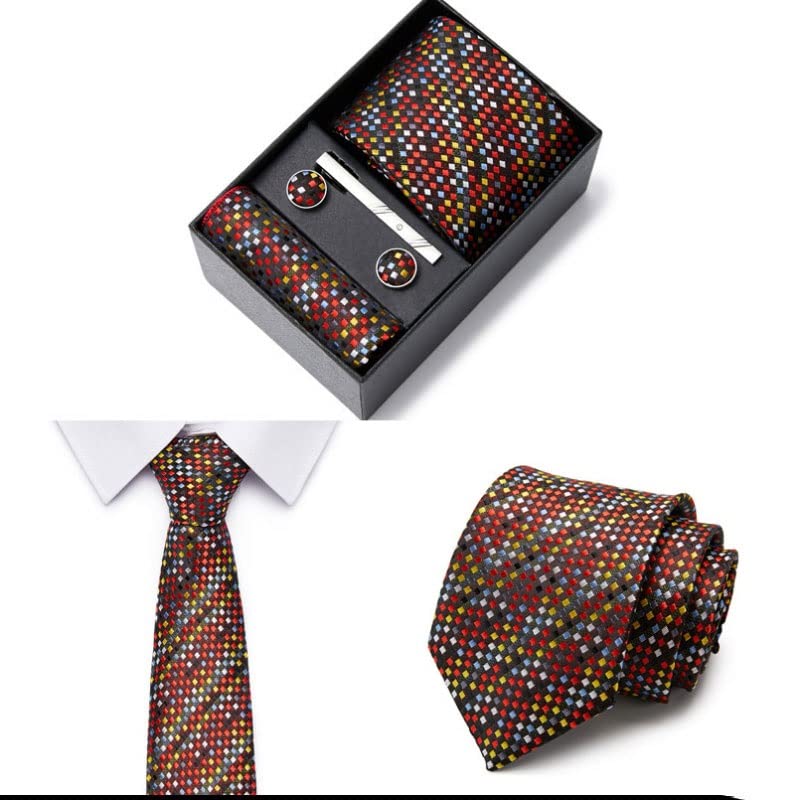 Set formal para hombre con corbata y accesorios en caja miniatura 3