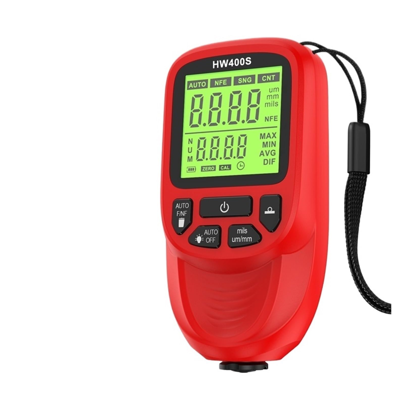 HCZKIUJY Digital Car Paint Thickness Gauge HW400S Coating Thickness Meter Automotive Coating Measurement Device (Red)