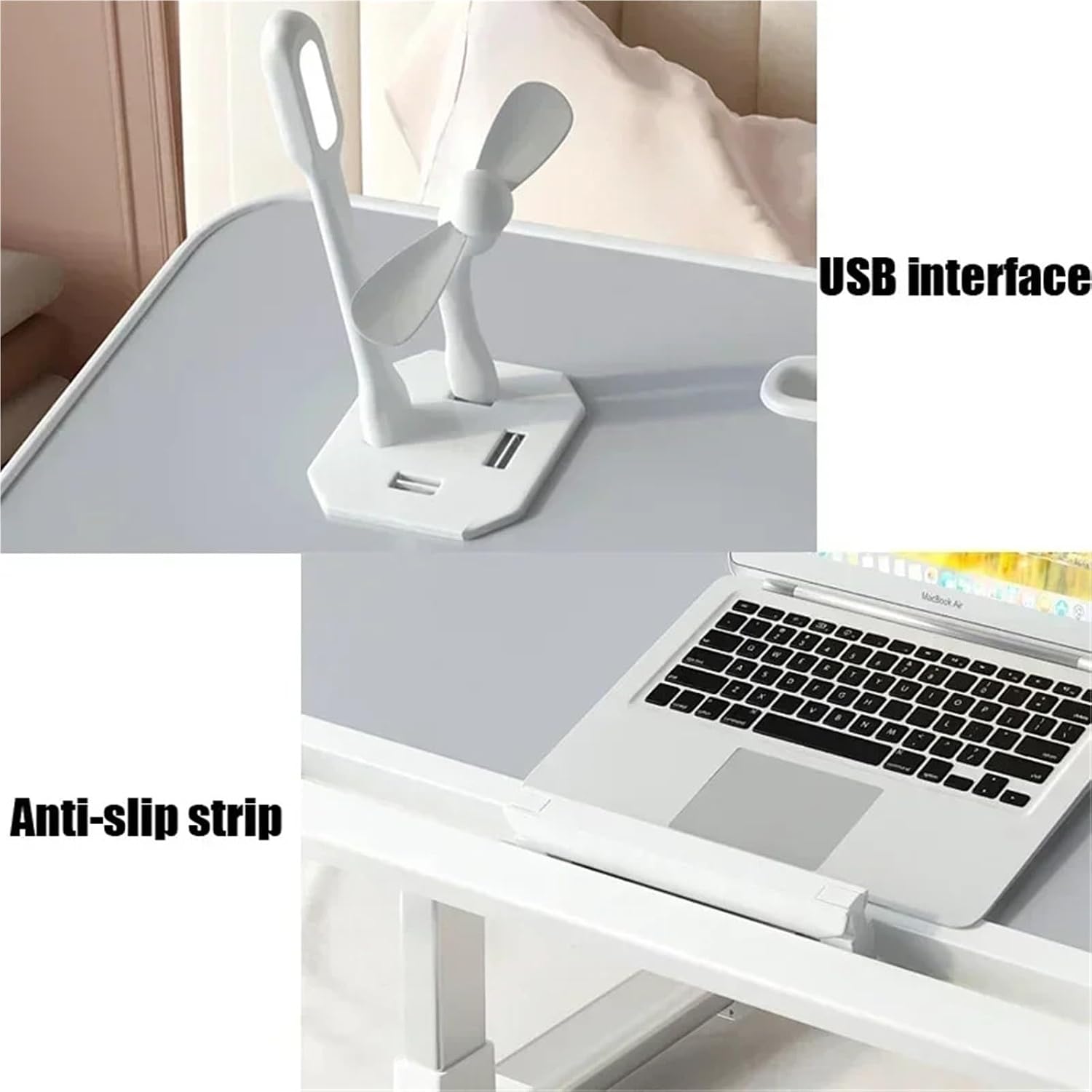 Bed Trays Foldable Lift Laptop Desk Adjustable Stand Portable Breakfast Table with Drawer for Eating Working Gaming(Color20)