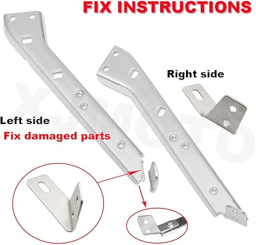 Miniatura 5 de Compatible con soporte de riel de alforja para guardabarros roto, lado derecho/izquierdo, de acero inoxidable, compatible con Harley-Davidson