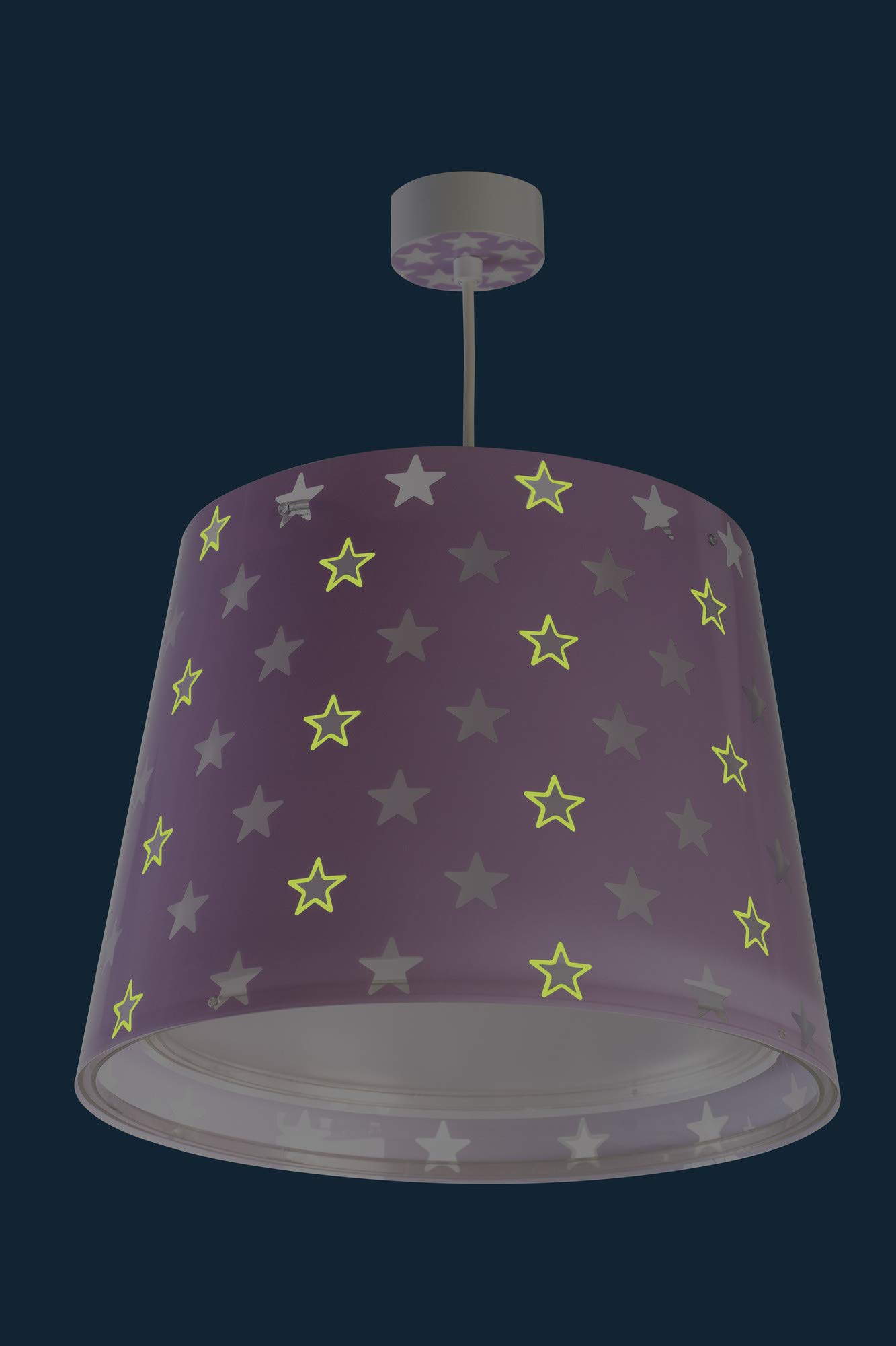 Dalber Lampada da soffitto per Bambini, Stelle Malva Lilla 60 W