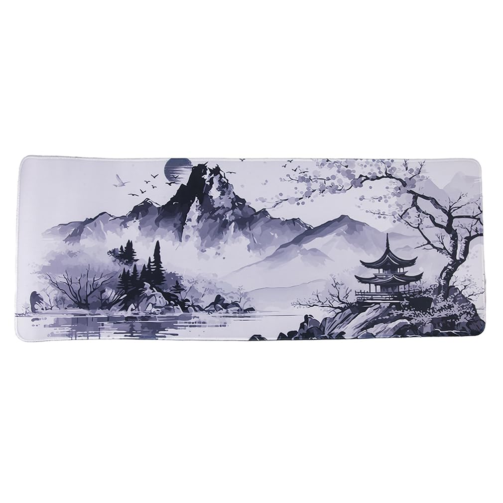 lachineuse - XXL Mouse Mat – Mount Fuji – Asian Pleasures – 800 x 300 x 3 mm – Japanese Decoration – Non-Slip and Water Resistant – Office Decoration – Japan Asia Gift Idea