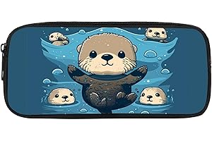 Sea Otter Pencil Case - Essential Stationery Organiser for Kids, Girls, Boys,...