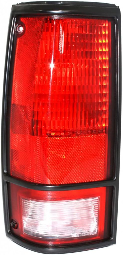 CarLights360 For Chevy S10/GMC S15/Sonoma 1982-1993 Tail Light Assembly Unit Passenger Side w/Black Bezel GM2801108 | 919650