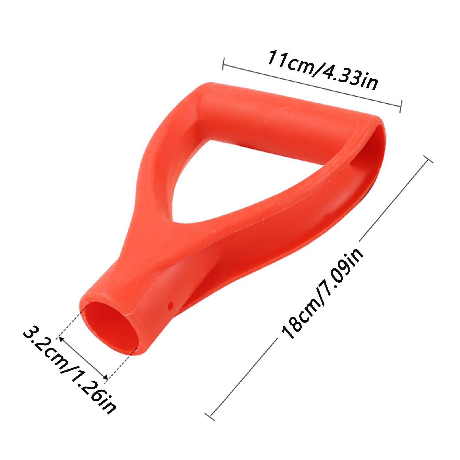 Manico ergonomico con impugnatura a D, manico di ricambio da 45,7 cm per giardinaggio senza lavoro, design robusto e confortevole con vestibilità universale, accessorio da giardino per scavare