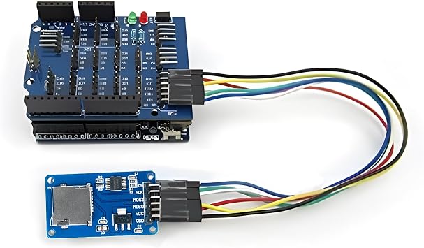 5Pcs Micro SD/TF Card Adapter Reader Module featuring a 6-Pin SPI Interface and Driver Module Incorporating Chip-Level Conversion Compatible with Arduino UNO R3 MEGA 2560