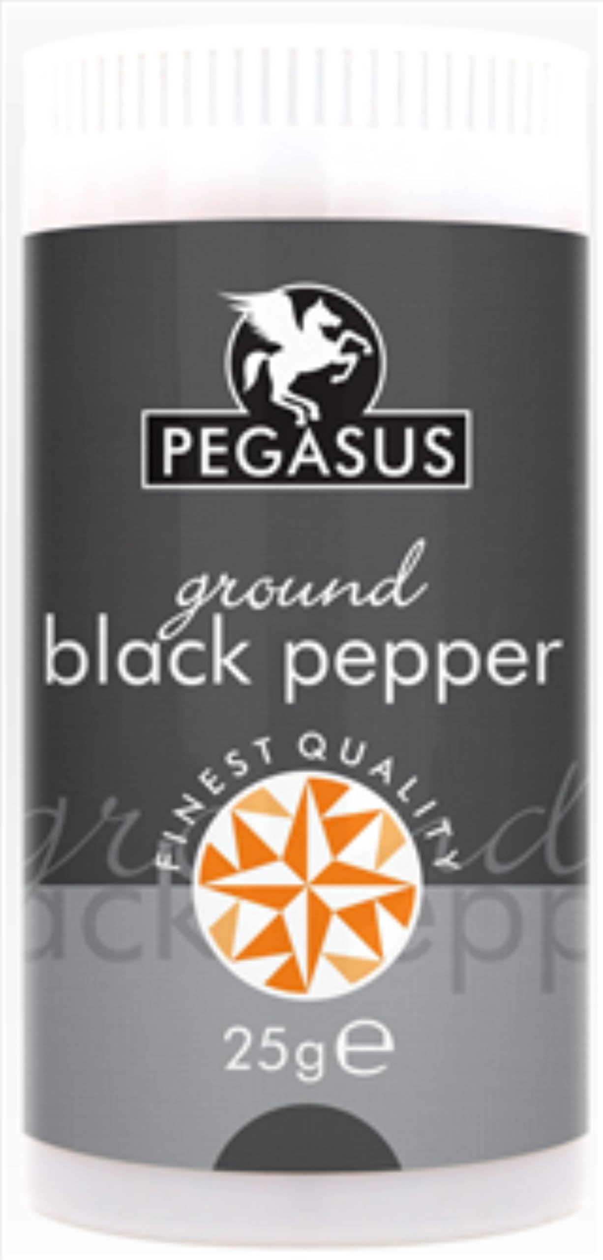 Pegasus Ground Black Pepper, Fine Ground Spice for Cooking, Seasoning & Marinades