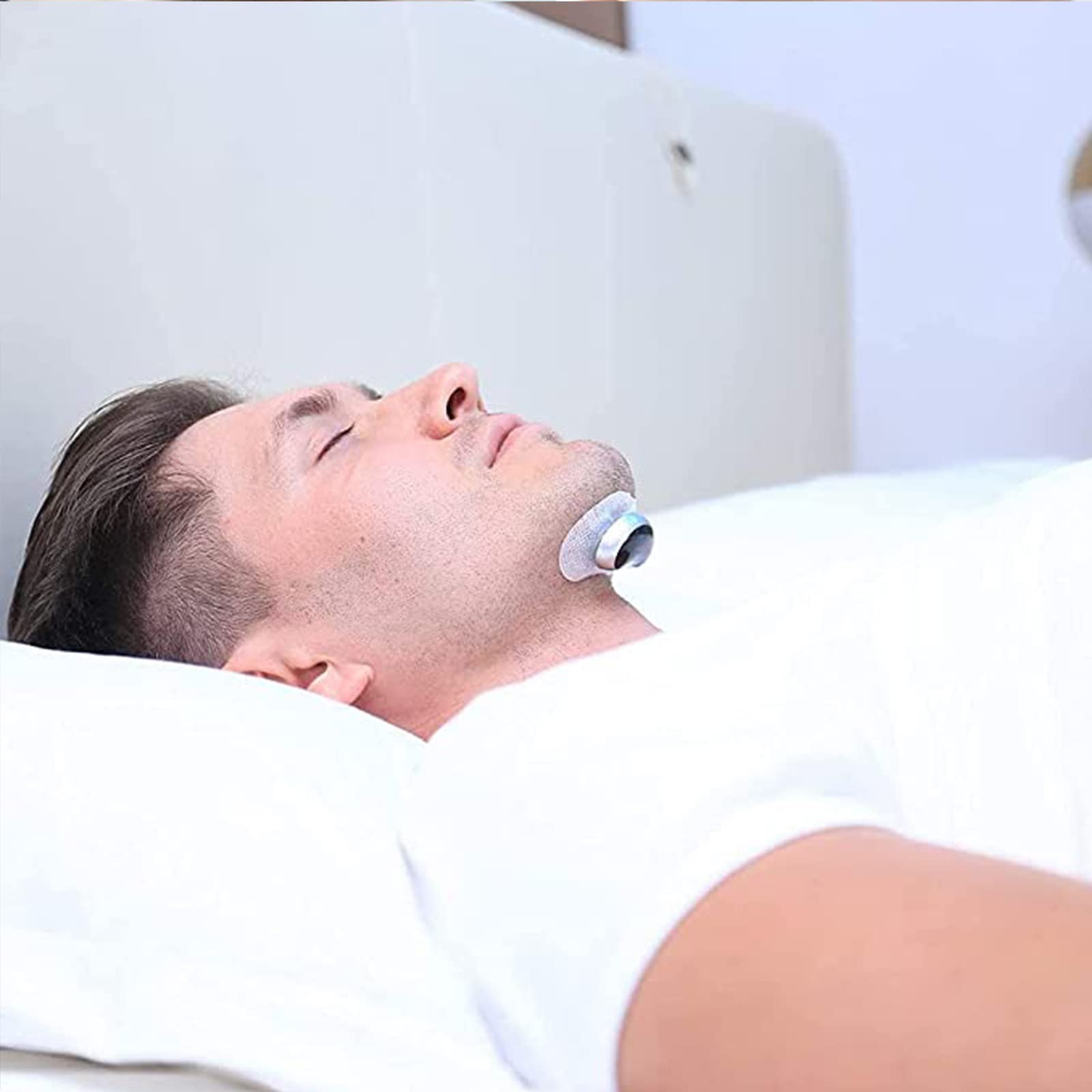 Strisce conduttive Adesivi magnetici a Scatto, Cuscinetti autoadesivi elettrodi in Gel for Dispositivo Anti-Sonno Intelligente Snore Circle(100PCS)