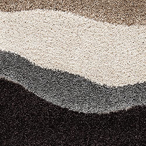 Image of Carpet for Living Room Bedroom Super Soft Anti Skid Hand Made Carpet Size 9X12 Feet Colour Ivory Grey.