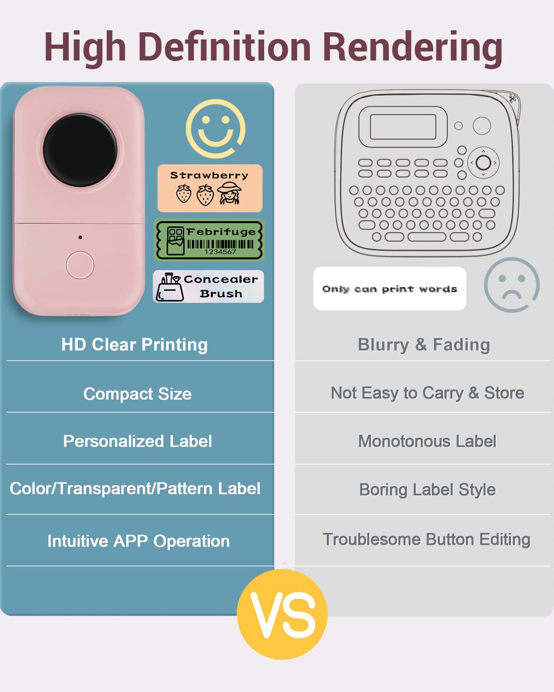 Label Maker Machine - Memoking D30 Wireless Cute Easy-to-Use Smart Labeler Maker, Multiple Templates Calligraphy and Icons Available, for Office Home ...