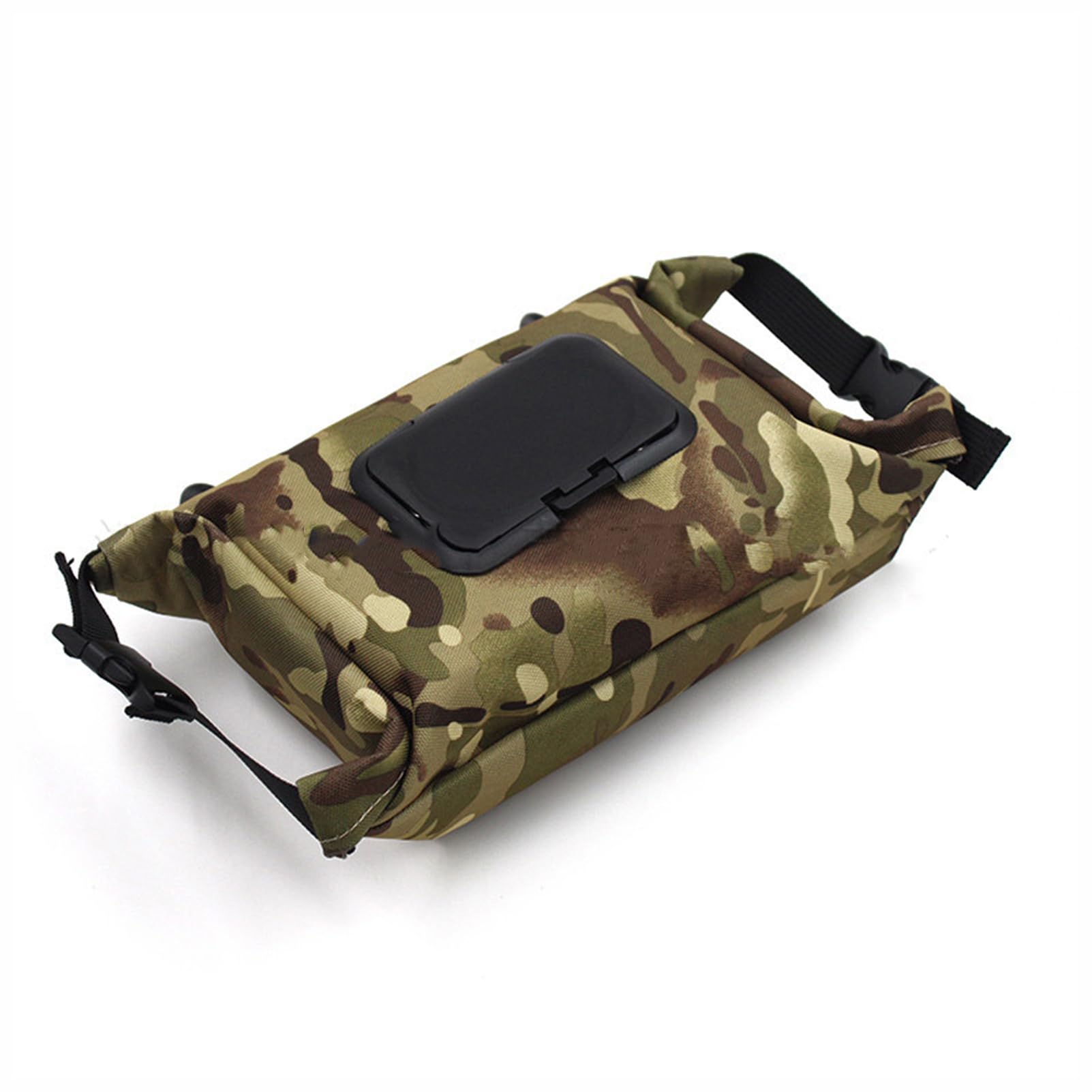 Tragbare Feuchttücher-Tasche mit Klappdeckel, kompakter Canvas-Tücherhalter für Outdoor-Camping und Wandern, reisefreundliches Design, 25 x 13,5 x 9 cm