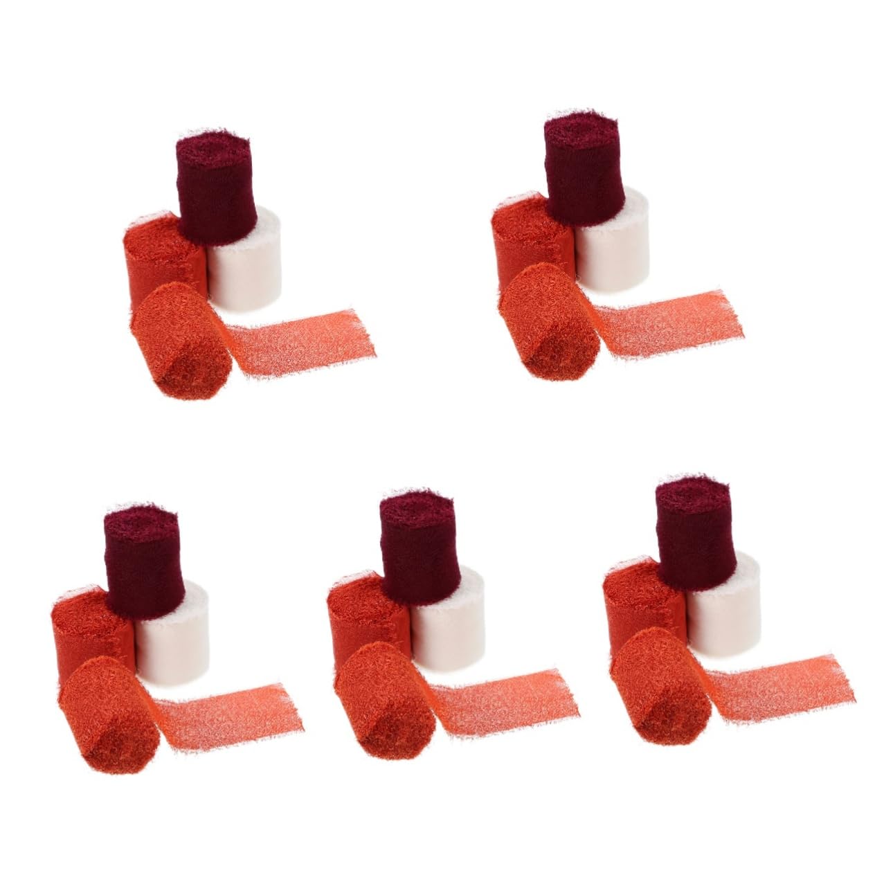 STOBOK 20rollen Fransen-chiffonband Für Hochzeitsdekoration Bastelarbeiten Geschenkschleifen Und Blumenschmuck Pro Rolle Für Brautsträuße Und Einladungen