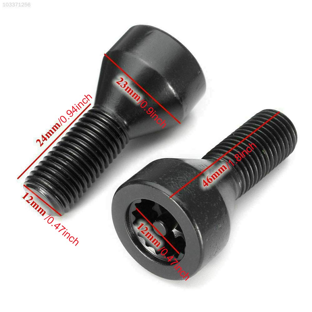 Amazon.com: M12x1.5 Aluminum Wheel Bolts Lock Screw 36136786419  