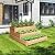 Giantex 3 Tier Raised Garden Bed Outdoor Vegetable and Flowers Planter Kit Elevated Raised Garden Bed Wood Planter No-Bolt Assembly, 49’’x49’’x22 (LxWxH)
