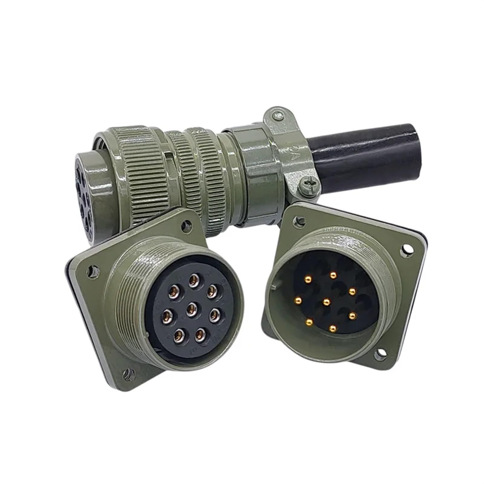 Fiche connecteur militaire circulaire MS3106 22-23P mâle à souder 8 ou 19 plots