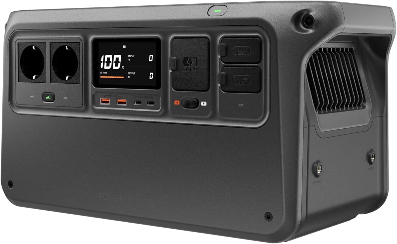 DJI Power 1000 V2 Portable Power Station, 1024Wh LFP Battery, Compact Size, 2600W Stable Output, 0-80% Recharge in 37 Mins, Electric Generator for Home, Camping, RVs, Off-Grid