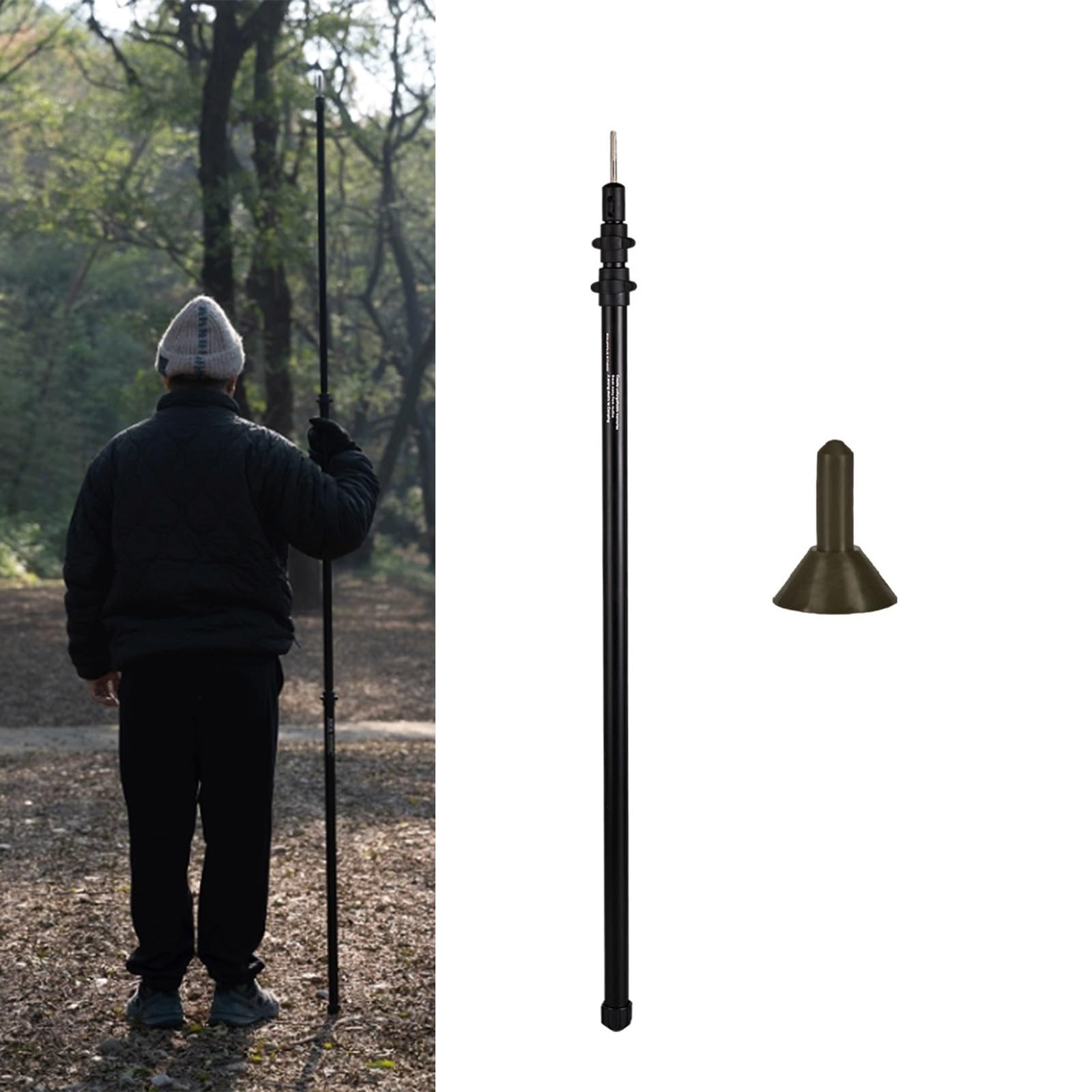Camping Telescoping Poles Durability Canopies Stakes Telescoping Shelter Rod for Outdoor Shade