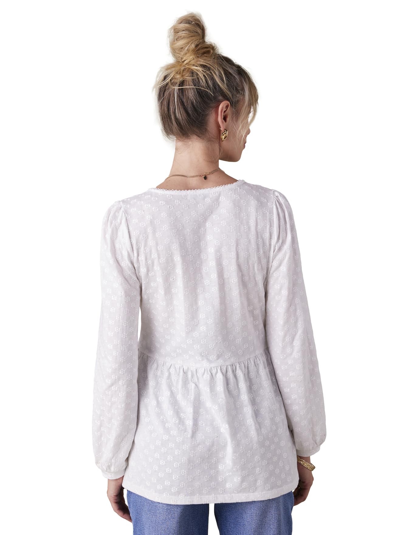 ENVIE DE FRAISE Besticktes Blusenshirt für Schwangerschaft und Stillzeit